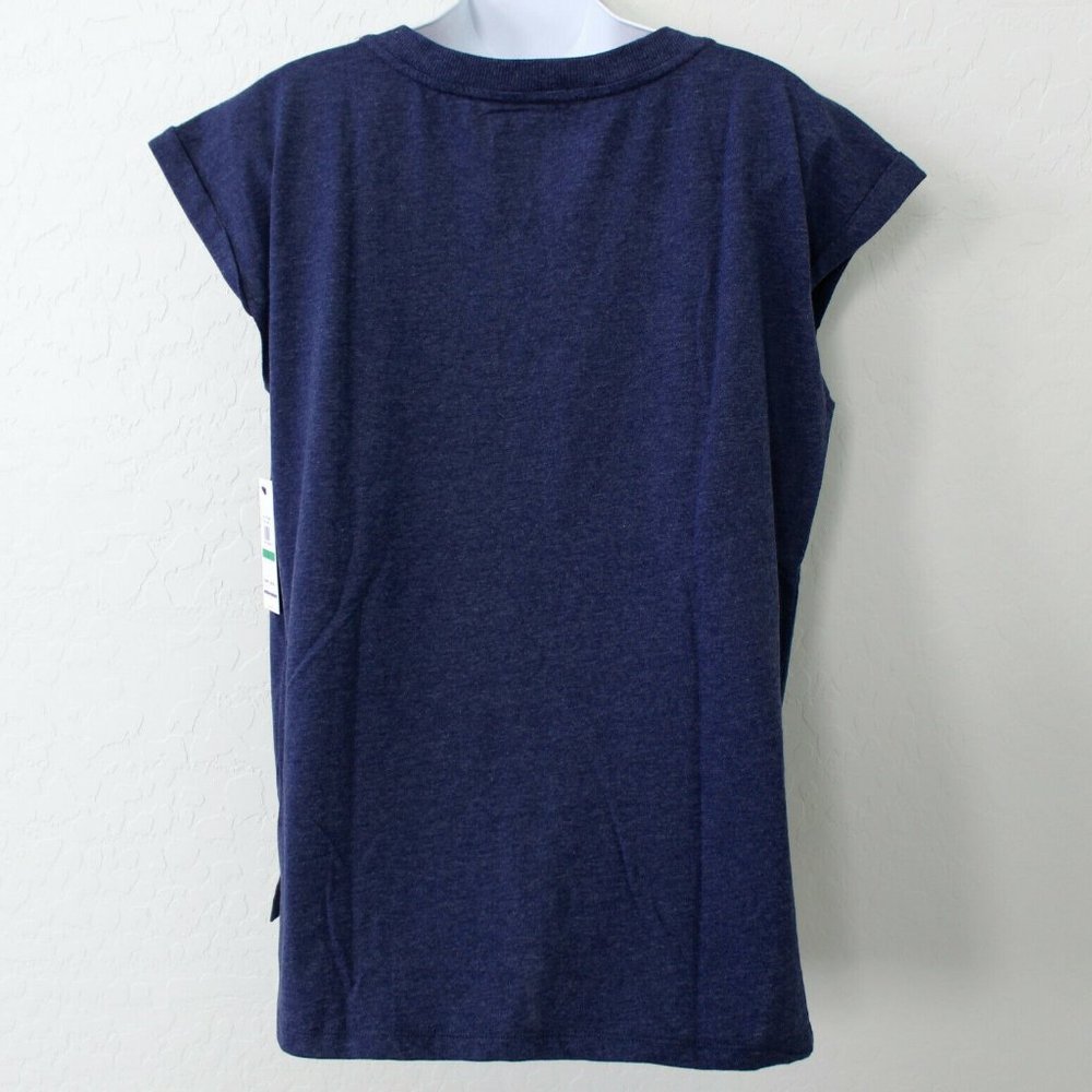 Tommy Hilfiger Flag V-Neck Hi-Lo Split Hem T-Shirt Size L - Picture 2 of 3